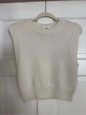 Wilfred Cream Ribbed Knit Tank Vest